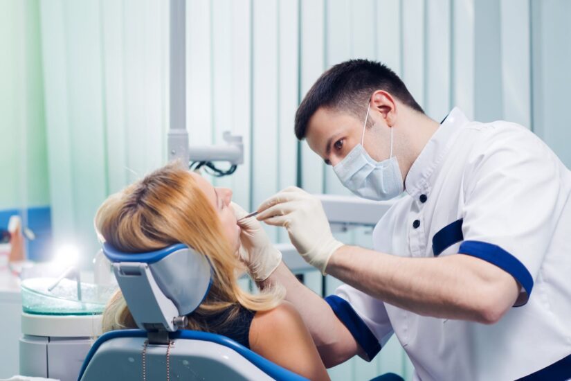 Patient at the dentist