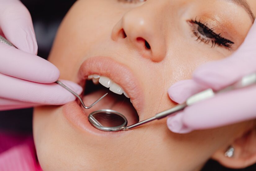 Patient at the dentist